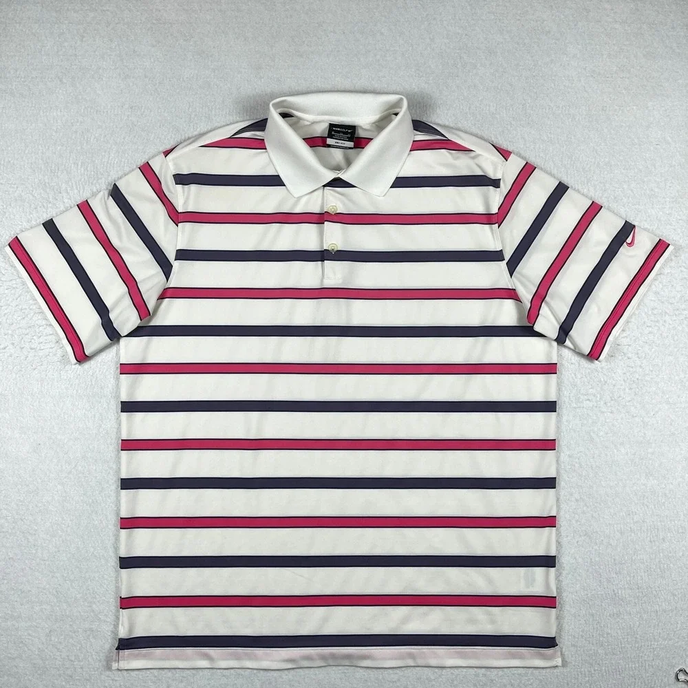Nike Polo Shirt Mens XL Golf Preppy Casual Work Travel Vacation Activewear